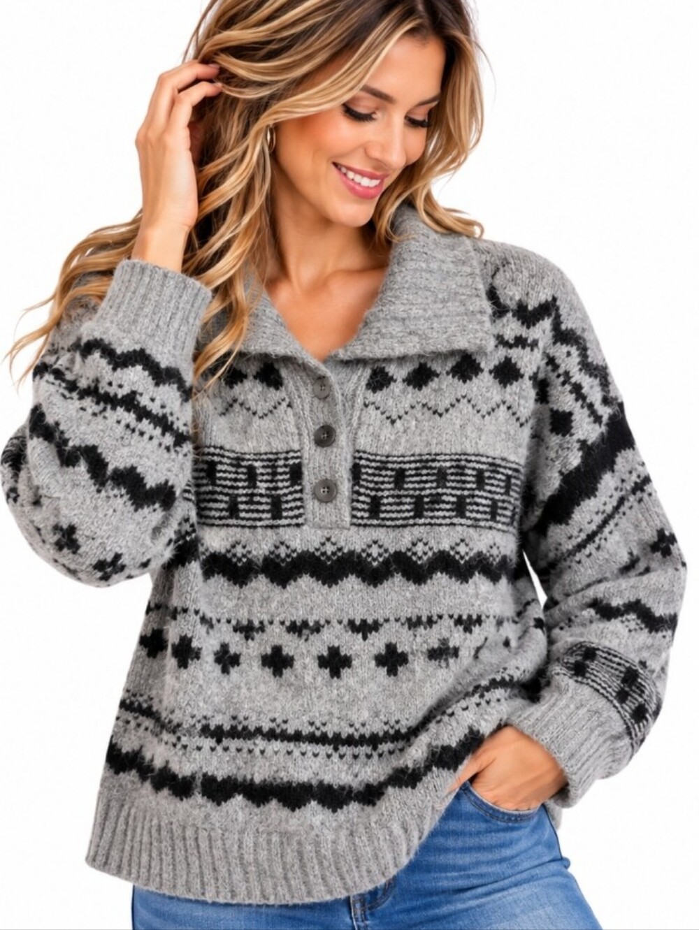 Universal Thread Fair Isle Wool Blend Pullover Sweater XXL New